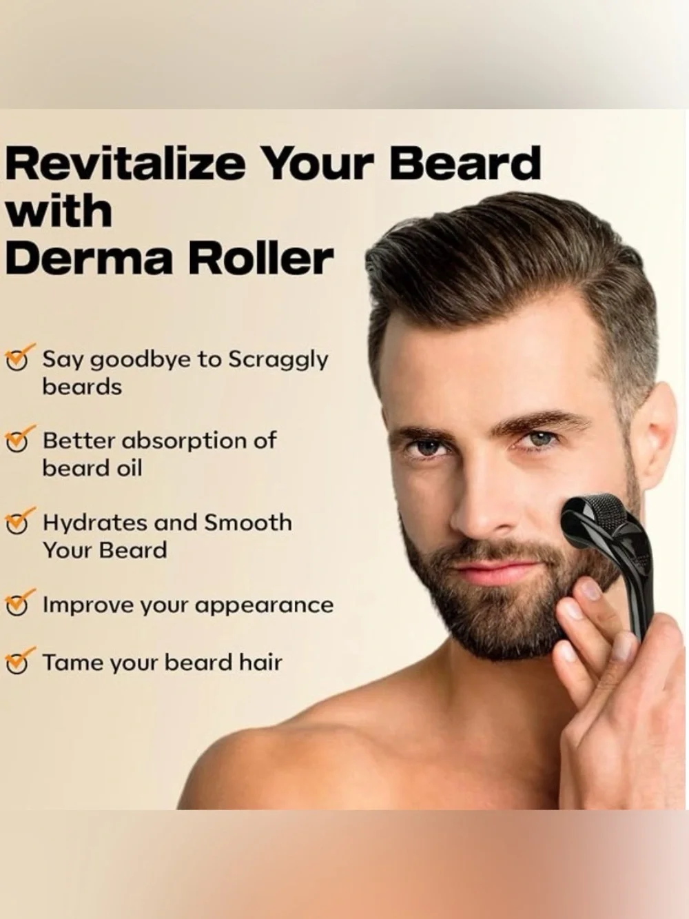 Waking Forrst Beard Care Set for Men Roller & Oil Sealed NWT